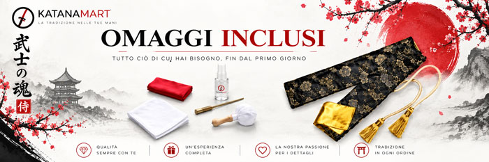 Kit di manutenzione e sacca in seta con fusahimo inclusi con le Katana Superior Iaito