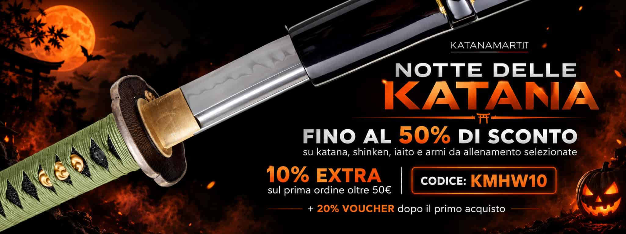 Notte delle Katana Halloween 2026 - Iaito in offerta fino al 50% di sconto su KatanaMart